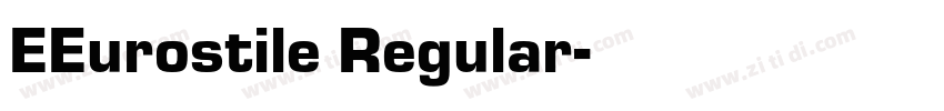 EEurostile Regular字体转换